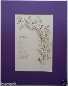 "My Mother" by Delphia M. Stubbs - Matted & Ready-to-Frame, 11" x 14"... - Picture 1 of 2