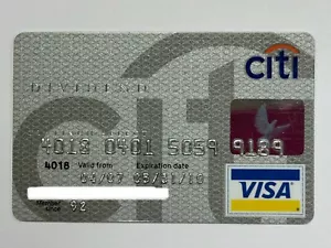 Citi Dividend Kreditkarte▪️Platinum ausgewählt▪️2010 Exp▪️Unsigniert▪️Nur Sammlerstück - Bild 1 von 2