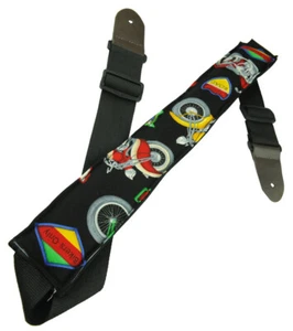 Perri's Guitar Strap - Nylon with Designer Padding Motorcycles Harleys - Picture 1 of 4