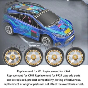 RC Pentagramm Felge & Driftreifen Ersatz für WLtoys 1:28 gelb 4er-Pack - Bild 1 von 6