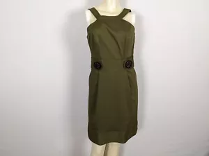 An Original Milly of New York olive green sleeveless like Jumper dress sz 6 - Picture 1 of 12