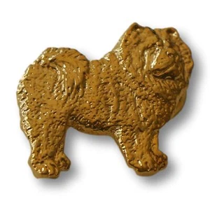 Chow Chow Pin - 24K Gold Plated - Picture 1 of 2