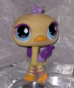Littlest Pet Shop LPS #516 Yellow Ostrich Purple Wings Blue Eyes 2007 - Picture 1 of 9