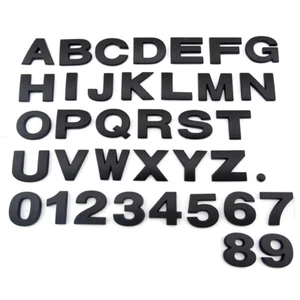 DIY 3D black letter number Alphabet car decal body sticker for VW AUDI BMW BENZ - Picture 1 of 2
