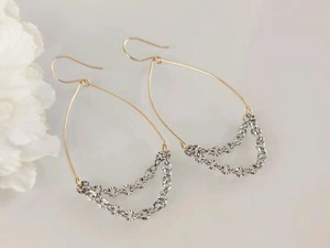 Wunderschöne mittelgroße Ohrhänger 585 Goldfilled - Picture 1 of 7