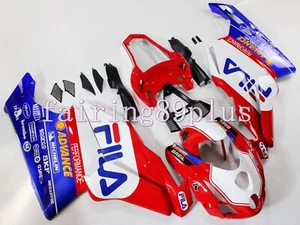 Red Blue White FILA ABS Injection Fairing Kit Fit for 2003 2004 Ducati 749 999 - Picture 1 of 6