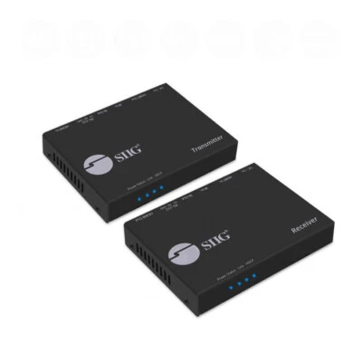 SIIG 4K HDMI HDBaseT 扩展器 Over Single Cat5e/6 带 RS-232、IR 和 PoC - 100 米 — 第 1/4 张图片