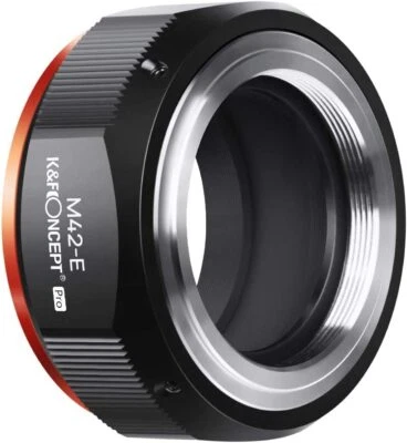 K&F Concept Updated Lens Mount Adapter for M42 Screw Lens to Sony E NEX Cameras - Image 1 of 4