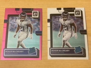 2022 PANINI DONRUSS OPTIC #259 ROGER McCREAY 2 TARJETAS DE NOVATO MT NFL RARAS CALIFICADAS - Imagen 1 de 2