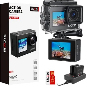 Action Cam 4K 16MP Cámara Deportiva WiFi 30M Impermeable HIELO Doble Pantalla Videocámara - Imagen 1 de 11