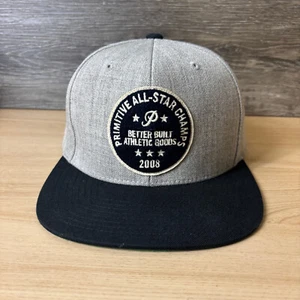 Primitive Hat Cap Snap Back Gray Black Logo Skate Skateboarding Adjustable - Picture 1 of 9
