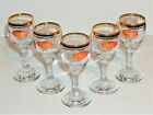 VALENCIA CRYSTAL GOLD HAND-CRAFTED CORDIAL LIQUEUR GLASSES – SET OF 5