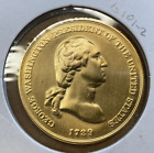 Gold Plated Phildelphia George Washington Presidential Medal 1 5/16