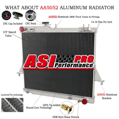 3Row Radiator For Holden Rodeo RA 03-07;Colorado Rc 08-16;ISUZU D-MAX 07-12 MT - image 1 of 4