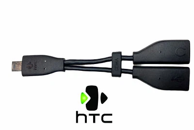 HTC 2-in-1 headphone 3.5mm Stereo Head Jack 11pins to USB adapter Multifunction  - Image 1 of 4