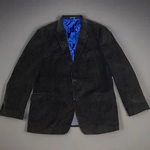 Tommy Hilfiger Corduroy Sport Coat 46L Mens Brown Elbow Patch Blazer Double Vent - Picture 1 of 11