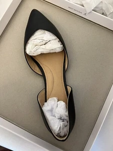 New In Box - J.Jill Sutton D'Orsay Black Slip On Flats Sz 8 M - Picture 1 of 10