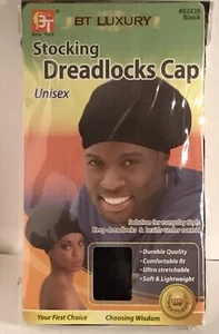 Stocking Dreadlocks Cap - schwarz, bequeme Passform, dehnbar, super dehnbar B7 - Bild 1 von 5