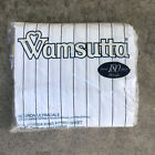 Vintage Wamsutta Califonia King Fitted Sheet Striped White 72" x 84"  Ultracale