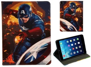For iPad Pro 9.7 - iPad 9.7 - iPad Air 1-2 Captain America Shield Case Cover - Picture 1 of 5