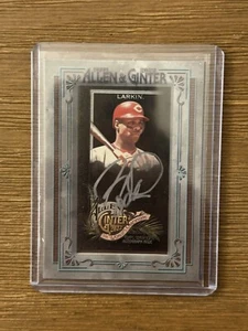2022 Allen & Ginter X Framed Mini Baseball Silver Frame /50 Barry Larkin Auto - Picture 1 of 2
