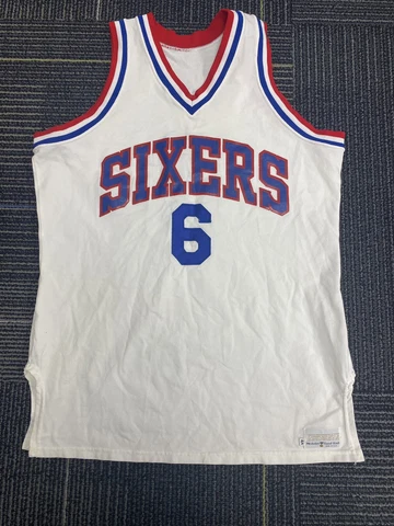 Vintage 1980’s Dr. J. Julius Erving 76’ers Custom Jersey Sz 44 Sand Knit Cover