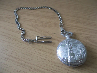 Taschenuhr Silberfarbig Excellanc mit Kette - QUARTZ - - Bild 1 von 4