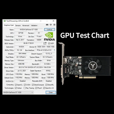 Yeston GT1030-4G D4 LP Gaming Graphic Card 4GB/64bit/DDR4 Memory - Image 1 of 4