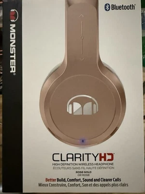 Nuevos Auriculares Inalámbricos Monster Clarity HD On-ear Oro Rosa/Plateado Envío Gratis Foto 1 de 4