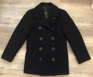 Alpha Industries Wool Blend Pea Coat Jacket Large - Bild 1 von 7