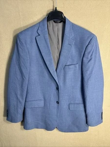 @ Back Jos A Bank 42R Blu Cestino Tessuto Hopsack Modificato Vestibilità Sartoriale 100% Lana - Foto 1 di 16