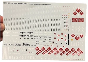 Warhammer 40K Astra Militarum: Death Korps of Krieg Transfer Sheet - 2025 - Neu - Bild 1 von 2