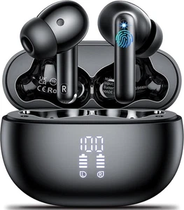Wireless Earbuds,2025 Bluetooth 5.3 Bass Stereo Headphones with 4 ENC Mic,42H... - Bild 1 von 8