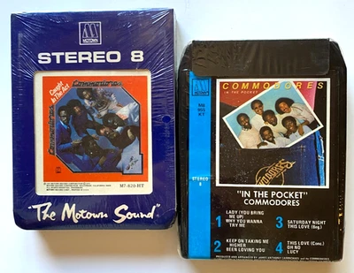 SEALED COMMODORES 8 TRACK SET CAUGHT IN THE ACT & POCKET LIONEL RICHIE MOTOWN - Image 1 of 4
