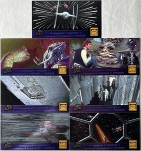 Topps Laser Star Wars Trilogy Edition Complete Special Promo Insert Set 7 Cards - Picture 1 of 8