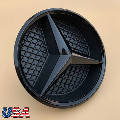 W213 Black Convex Star Emblem Front Grille badge For MercedesBenz 2016-2019 E43 Foto 1 de 4
