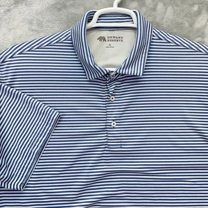 Onward Reserve Shirt Men's size XL Performance golf Stretch stripe Flex blue - Picture 1 of 12