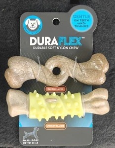 Duraflex Masticazione in Nylon Morbido Durevole per Cani di Piccola o Media Taglia -2 Pezzi - Foto 1 di 2