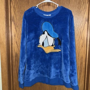 Disney Parks Donald Duck Plüsch Fleece Pullover Sweatshirt Velour Erwachsene Medium - Bild 1 von 3