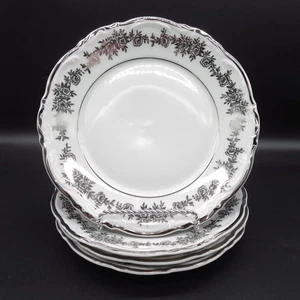 Ramo BKJ Classique (4) Platos de pan 6 1/2" Platino Borde Bávaro China fina - Imagen 1 de 6