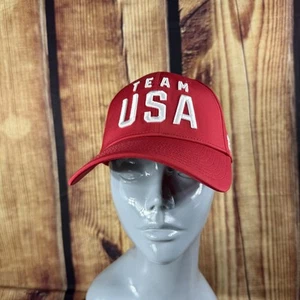Team USA Hat Cap Snap Back Red Olympic Mens United States Flag Rings Fanatics - Picture 1 of 6