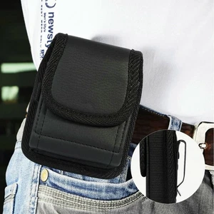 For Samsung Galaxy Z Flip3 5G Leather Vertical Belt Loop Clip Pouch Nylon Case - Picture 1 of 8
