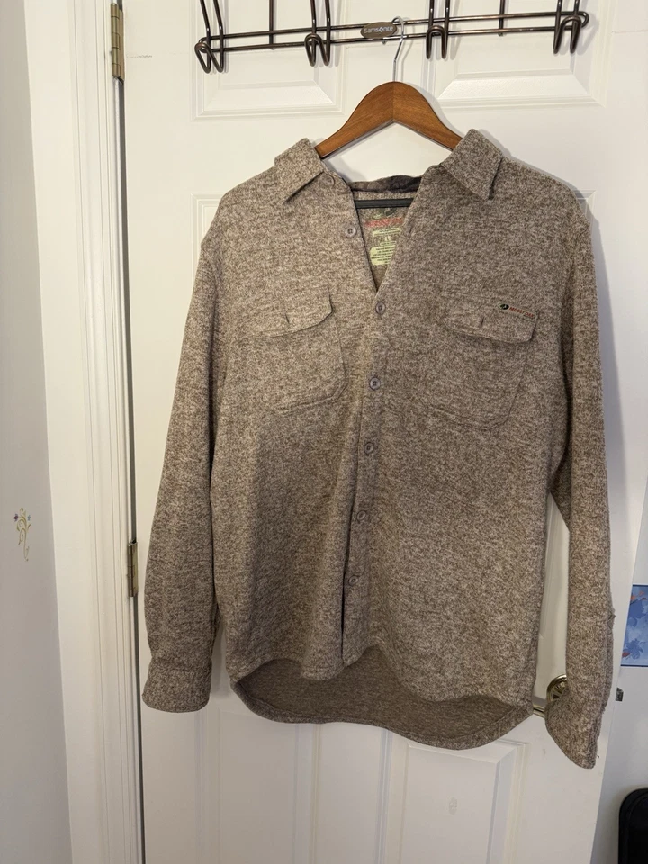 Mossy Oak Hombre Marrón Poliéster Chaqueta - Camisa Abotonada Chaqueta Talla Grande Foto 1 de 4