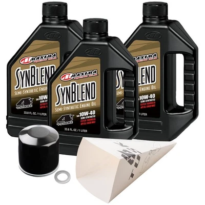 Kit de cambio de aceite Tusk 4 tiempos Máxima mezcla sintética 10W-40 para Yamaha Kodiak 700 Foto 1 de 2