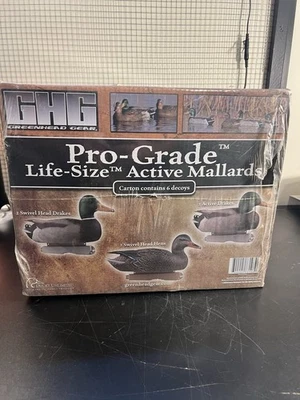 6 GHG Greenhead Gear Pro-Grade Life-Size Active Mallards Ducks Unlimited Decoys - Image 1 of 4