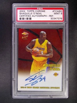 2002 Topps Chrome Shaquille O'Neal Certified Auto /850 PSA 9 - Image 1 of 2