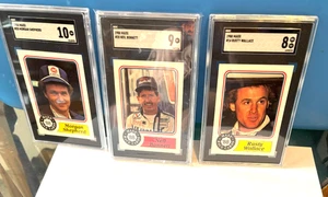 1988 Maxx NASCAR Lot (3) – SGC Graded Morgan Shepherd 10, Neil Bonnett 9, Rusty - Picture 1 of 1