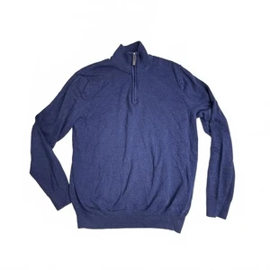 Jos. A. Bank Men's Quarter Zip Sweater Medium Navy Blue - Picture 1 of 4