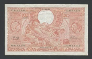 BELGIUM 100 francs 1944 Krause 114 VF World Paper Money - Picture 1 of 4
