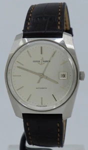 Ulysse Nardin ref 10935-1 Steel Auto cal.N11KJ Silver Dial Date on Strap c.1960s - Picture 1 of 5